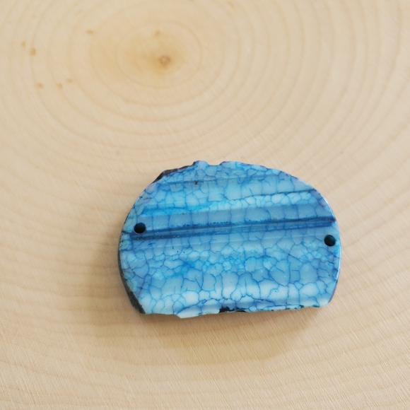 Agate geode slice pendant bead B6 - Picture 2 of 2